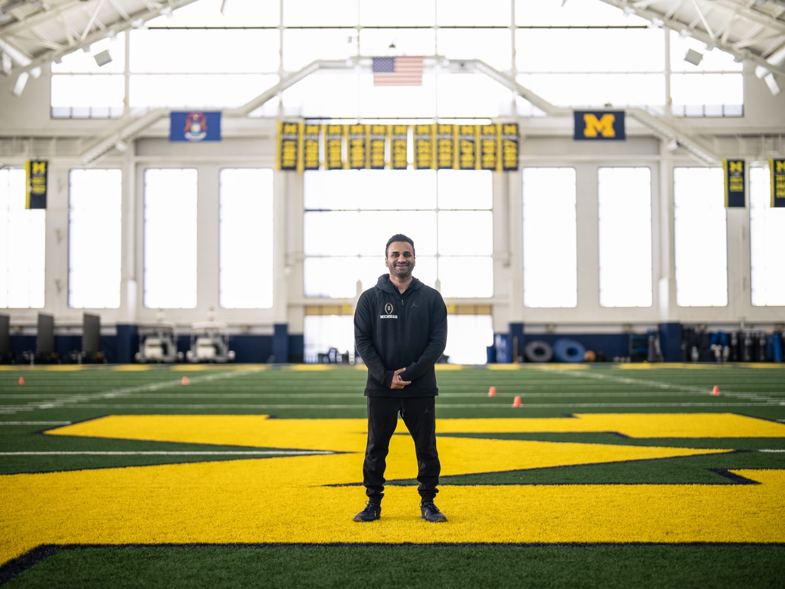Chin Weerappuli at Al Glick Field House midfield