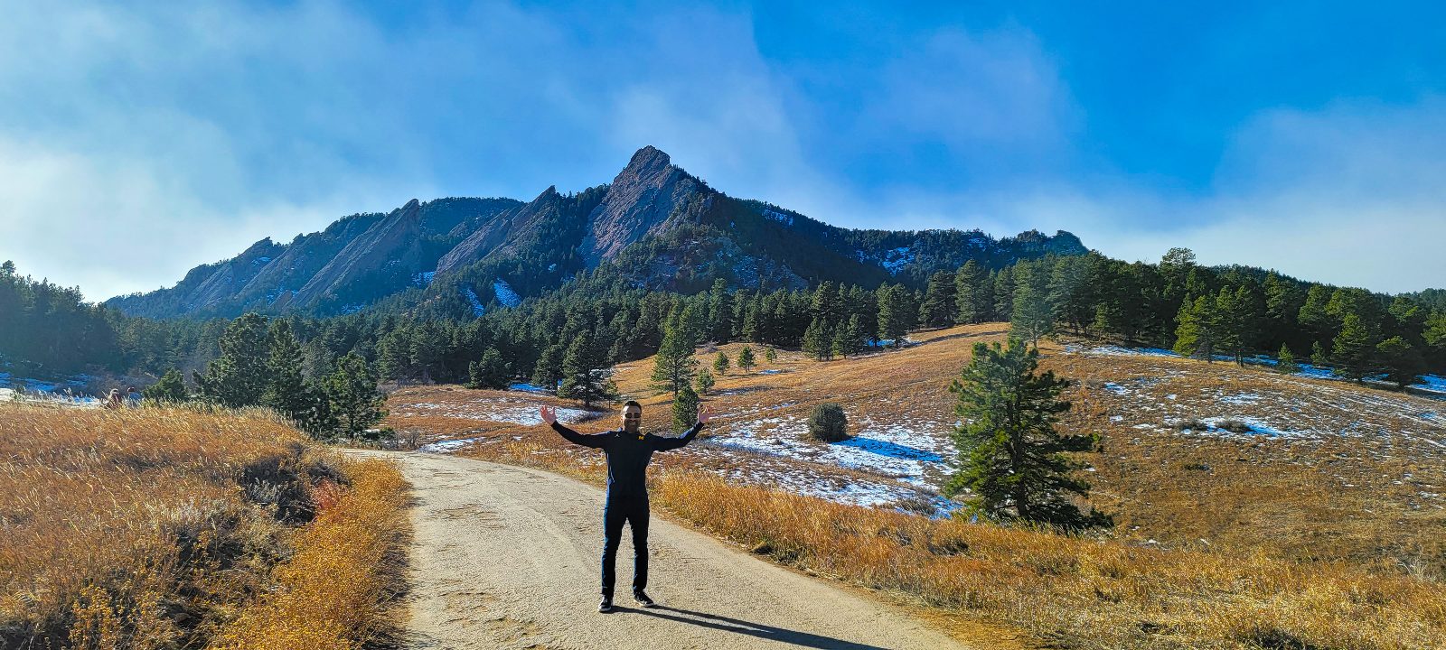 Trail below the Flatirons in Boulder, Colorado