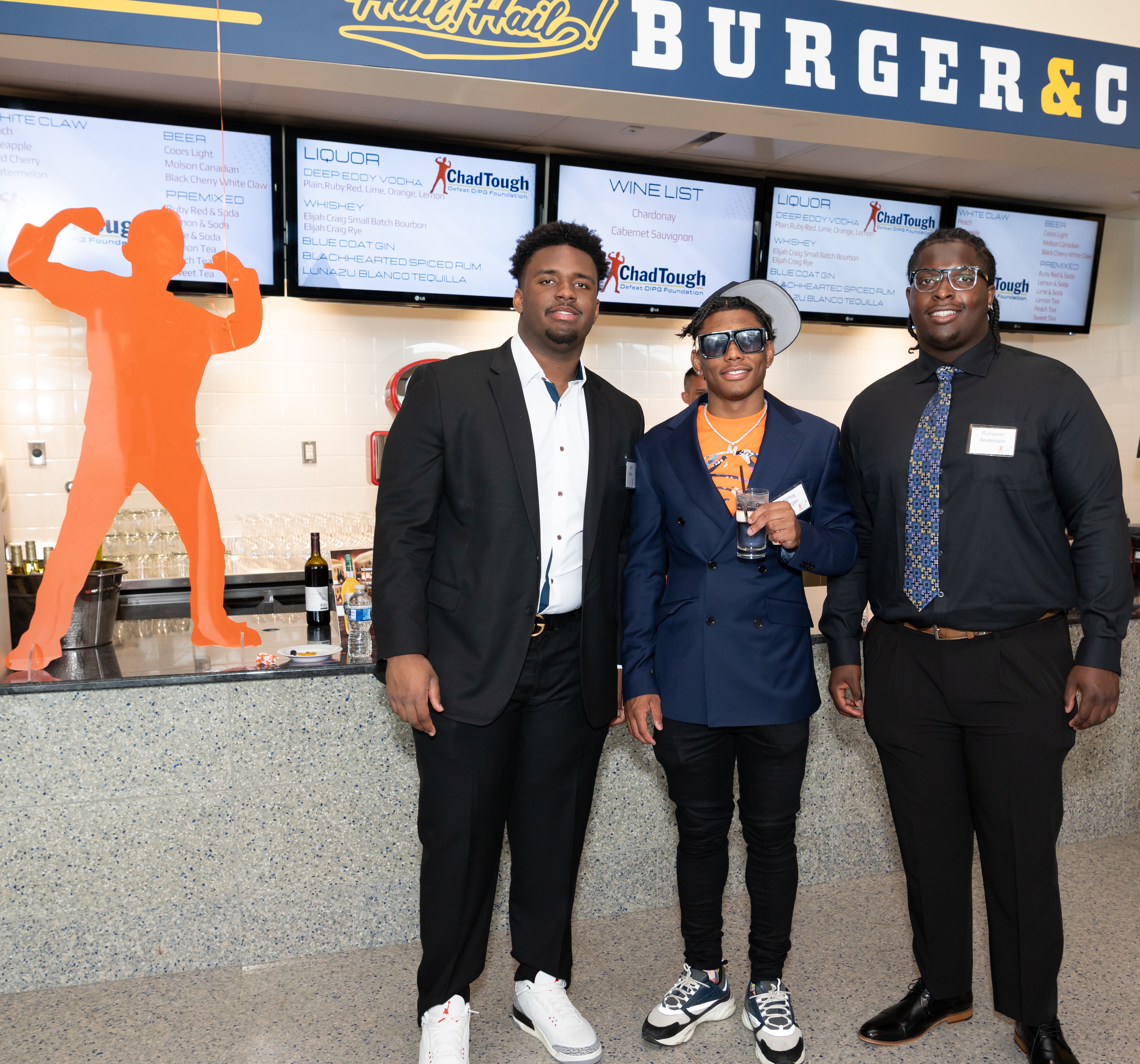 Michigan football players at the ChadTough gala