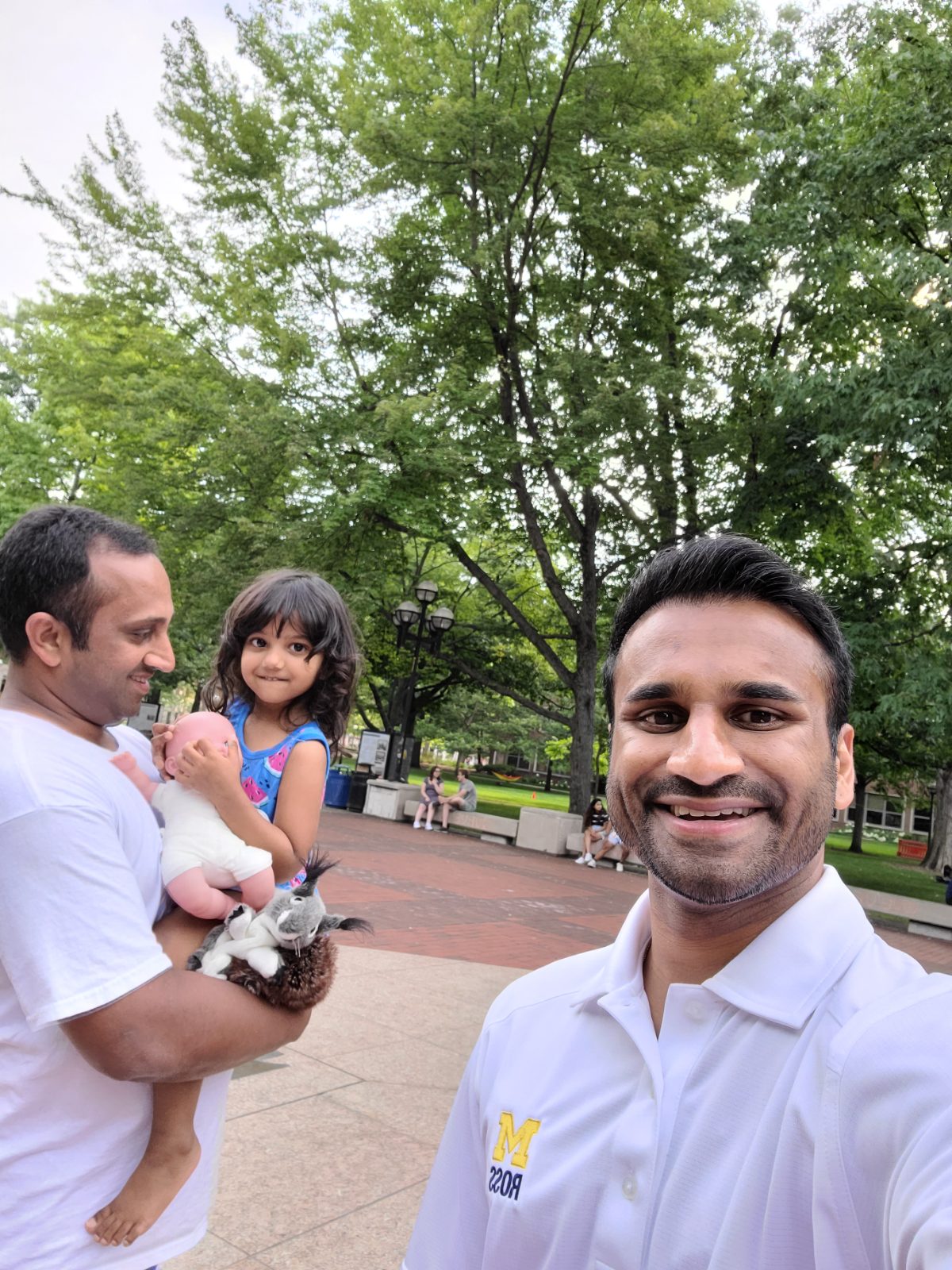 With my brother and niece in Ann Arbor