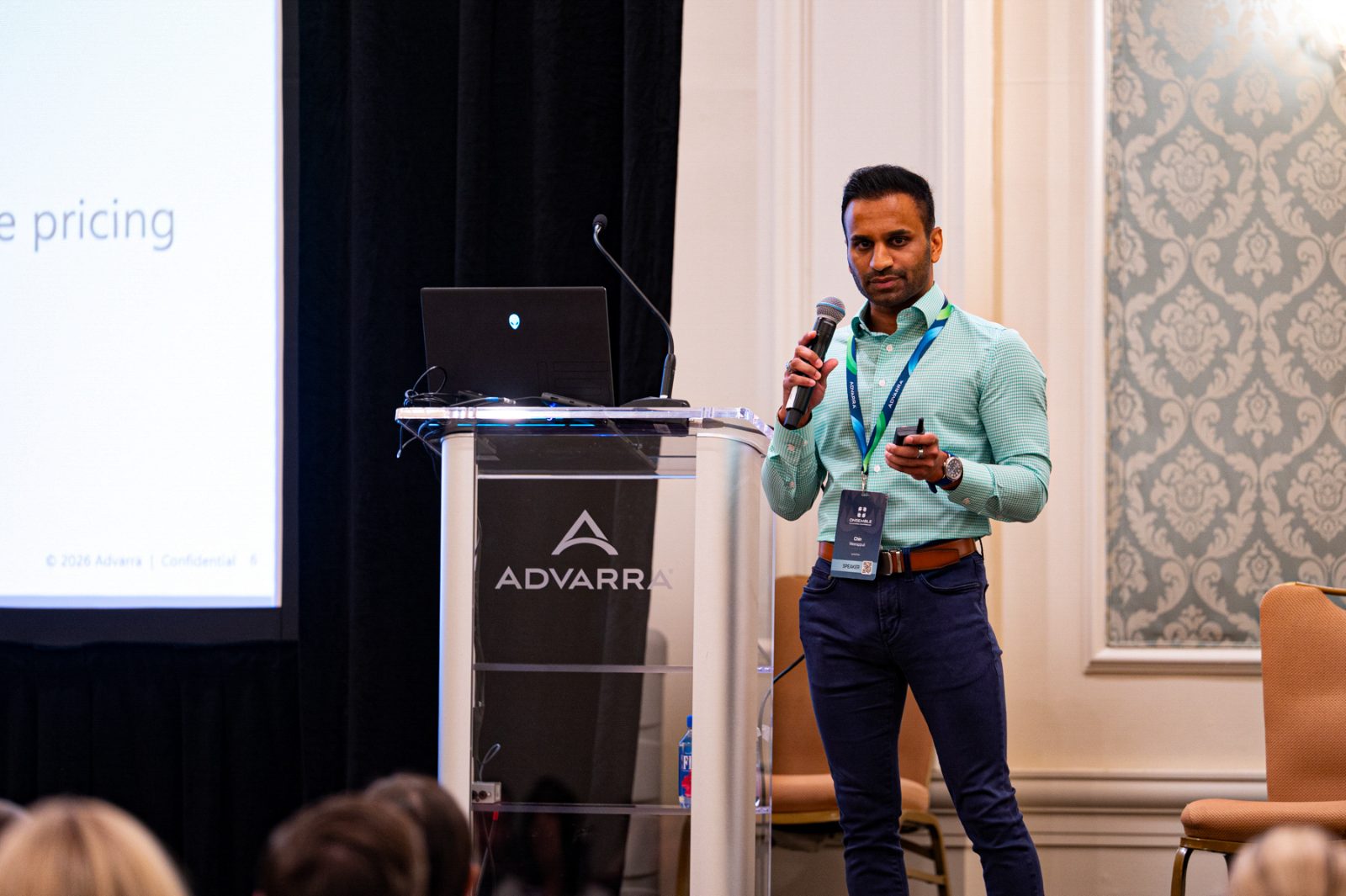 Chin Weerappuli speaking at Advarra's Onsemble conference