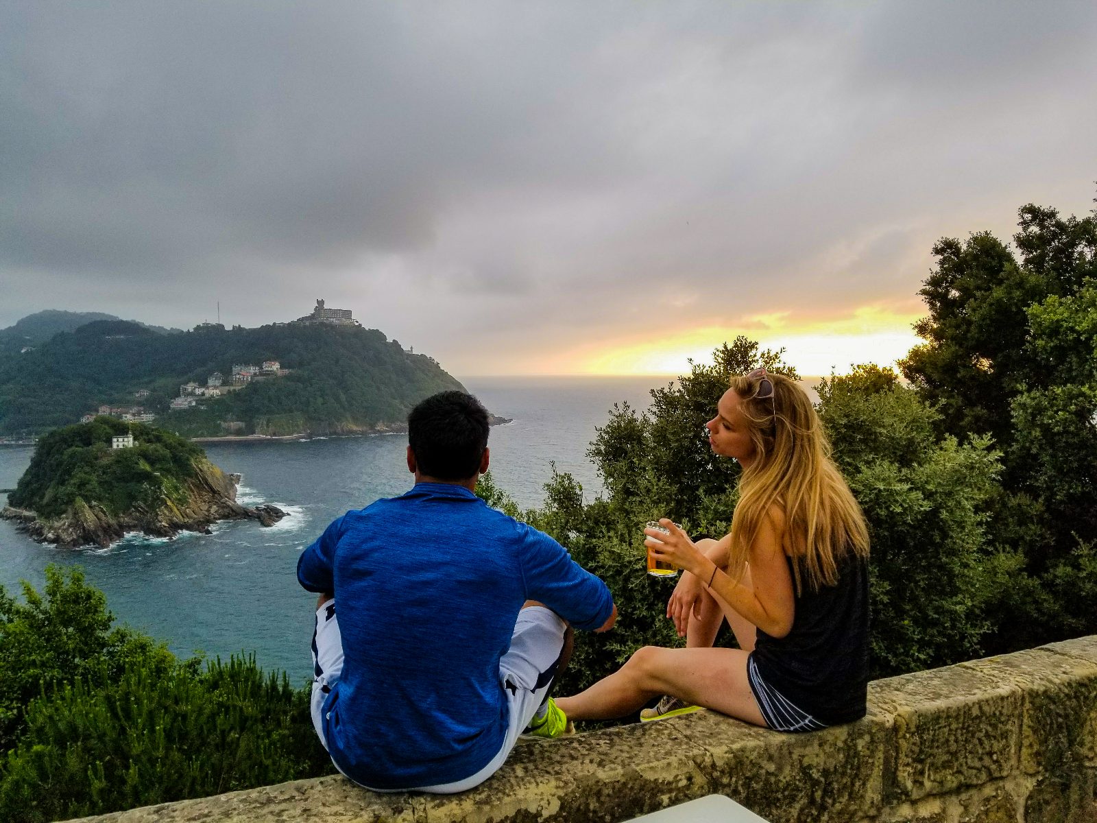 Sunset overlook in San Sebastián, Spain