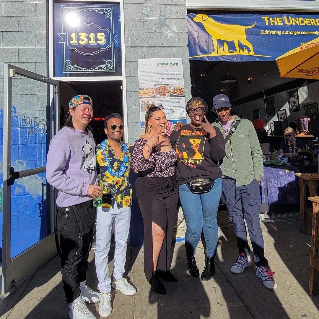 The Underdog Family event outside Welton Street Cafe in Denver