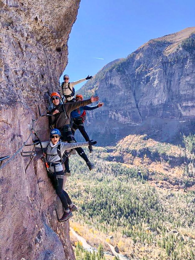 Via ferrata climbing in Colorado